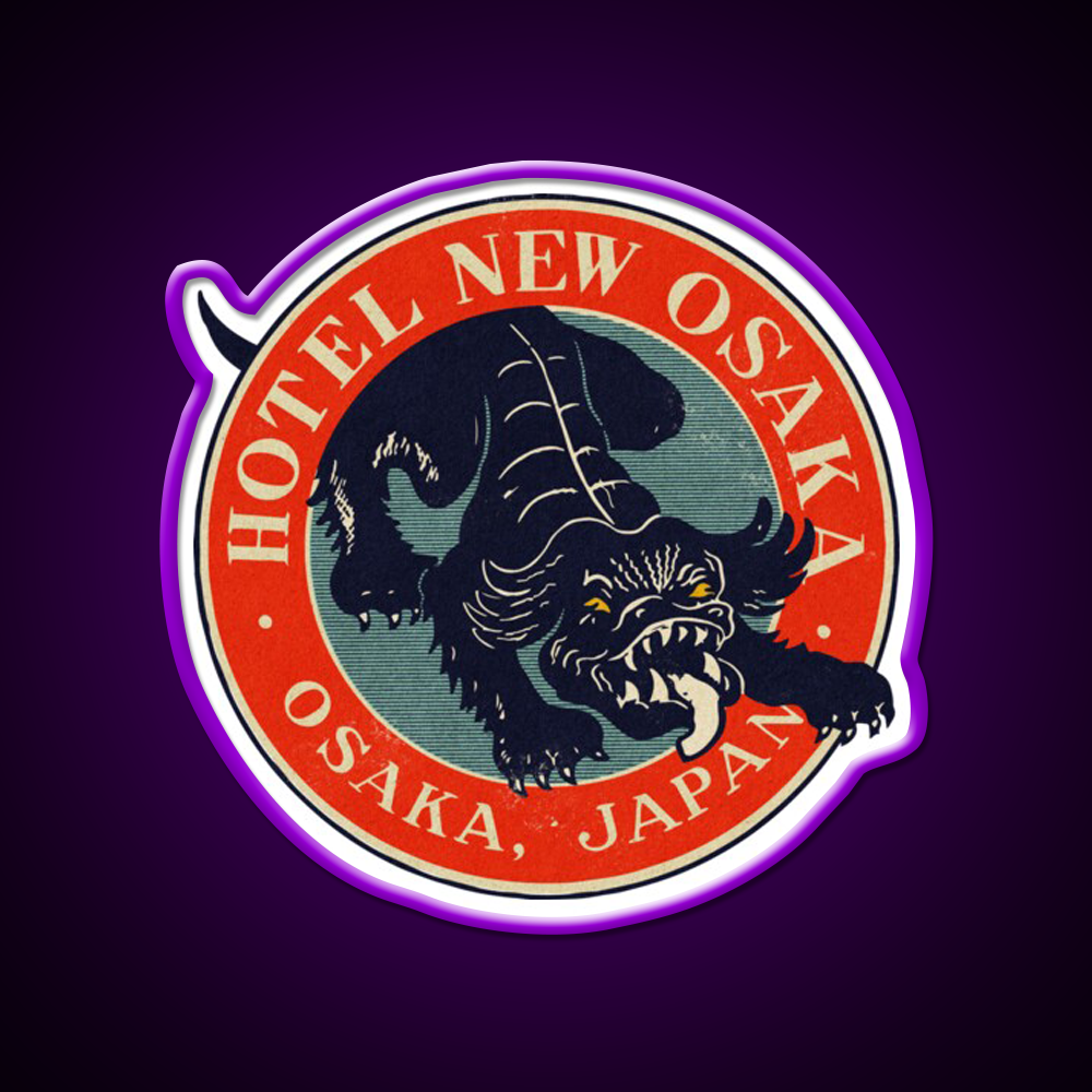 Vintage Osaka Japan Hotel Whiskey Drink Bar Led Neon Sign Rgb Color