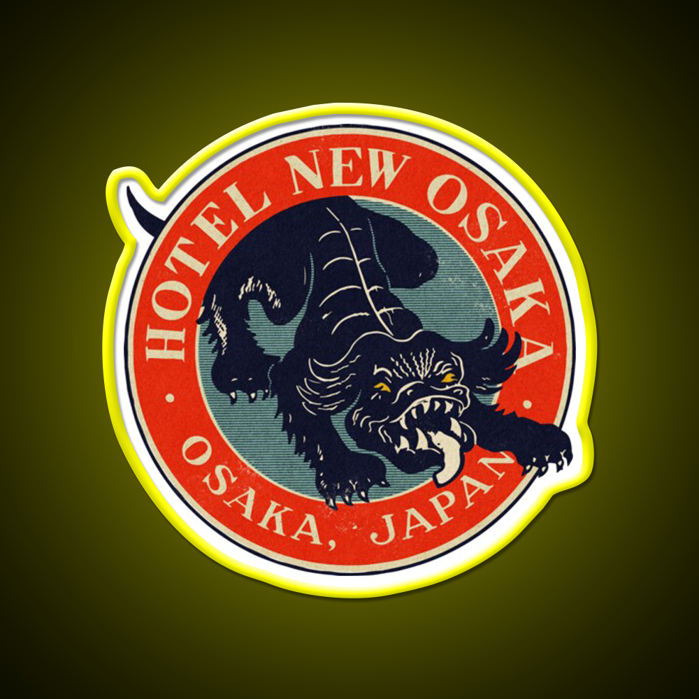 Vintage Osaka Japan Hotel Whiskey Drink Bar Led Neon Sign Rgb Color