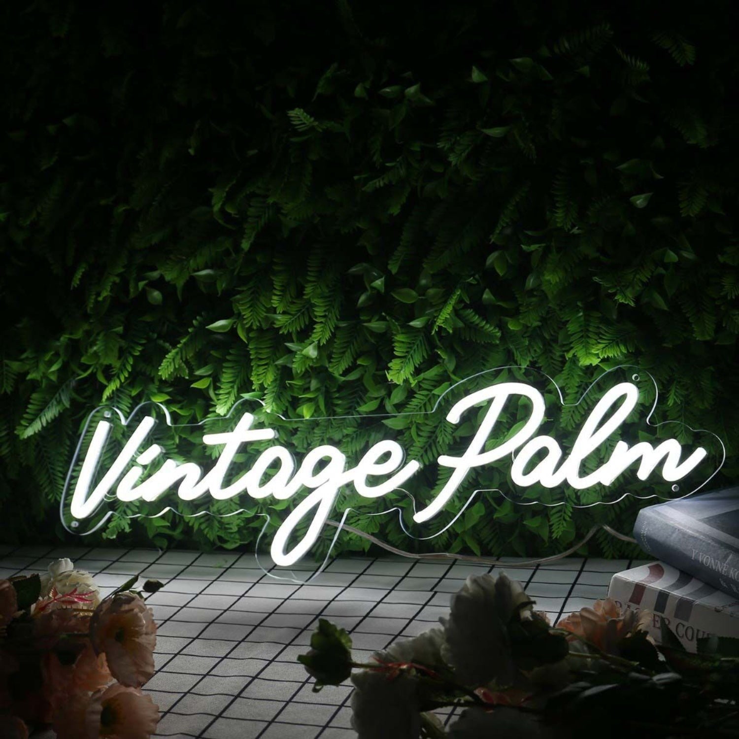 Vintage Palm White Led Neon Sign - Shineneon