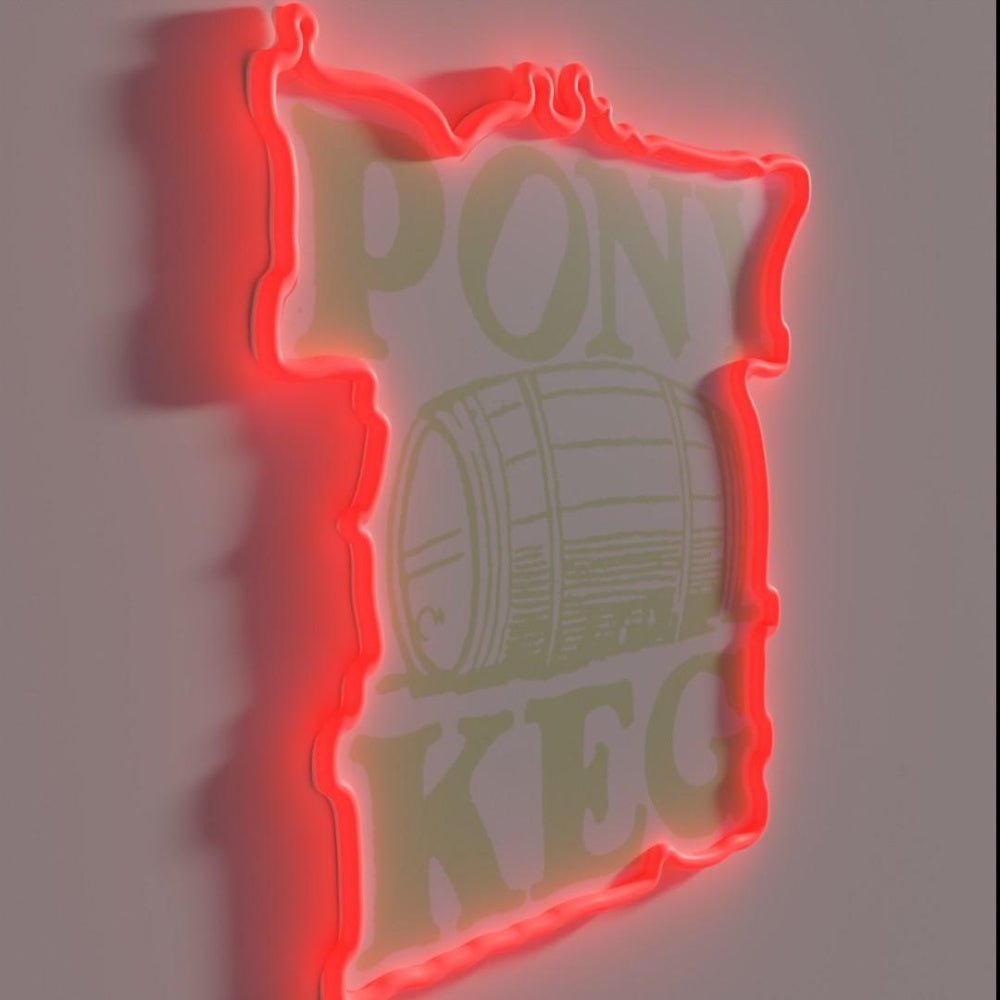 Vintage Pony Keg Rgb Led Neon Sign Bar Wall Decor - Shineneon