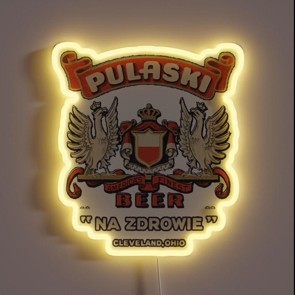 Vintage Pulaski Beer Cleveland Sandusky Ohio Rgb Led Neon Sign - Shineneon