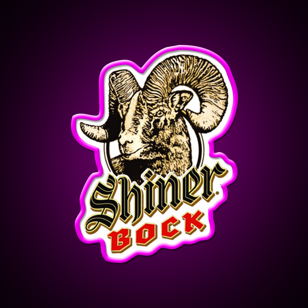 Vintage Shiner Bock Beeer Classic Beer Bar Decor Led Neon Sign Rgb Color - Neon sign mounted on wall in room