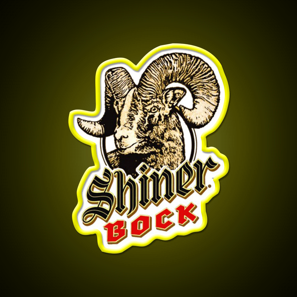 Vintage Shiner Bock Beeer Classic Beer Bar Decor Led Neon Sign Rgb Color - Custom LED neon sign front view