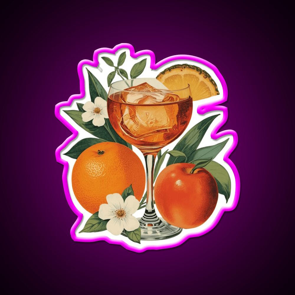Vintage Style Fruity Cocktail Bar Decor Led Neon Sign Rgb Color - Shineneon