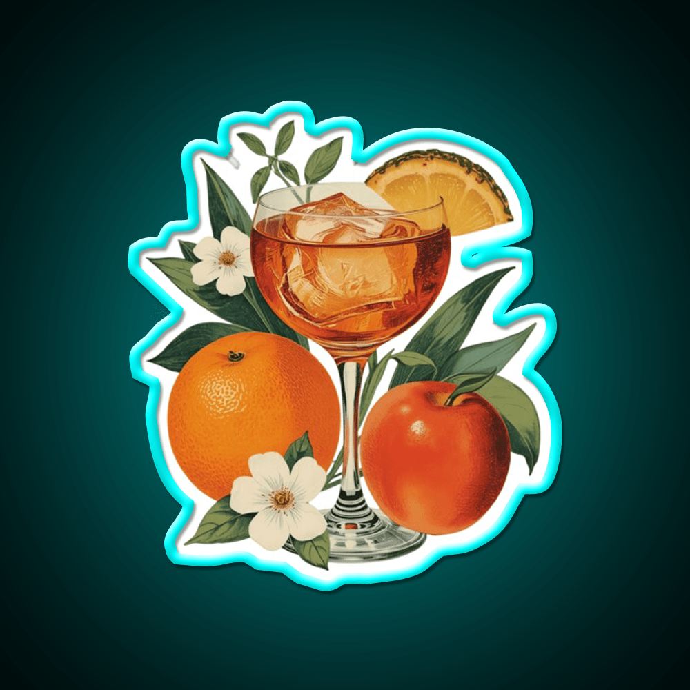 Vintage Style Fruity Cocktail Bar Decor Led Neon Sign Rgb Color - Shineneon