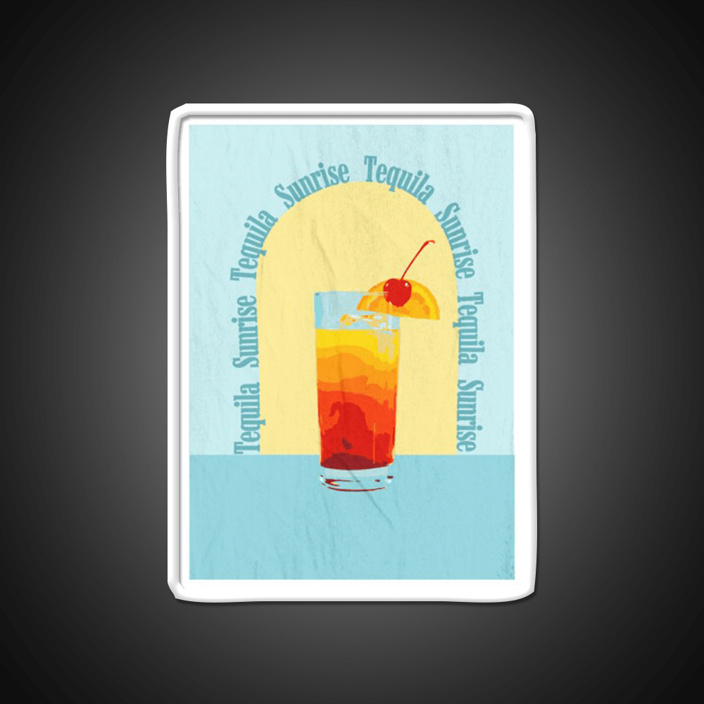 Vintage Tequila Sunrise Party Drink Tequila Led Neon Sign Rgb Color - Shineneon
