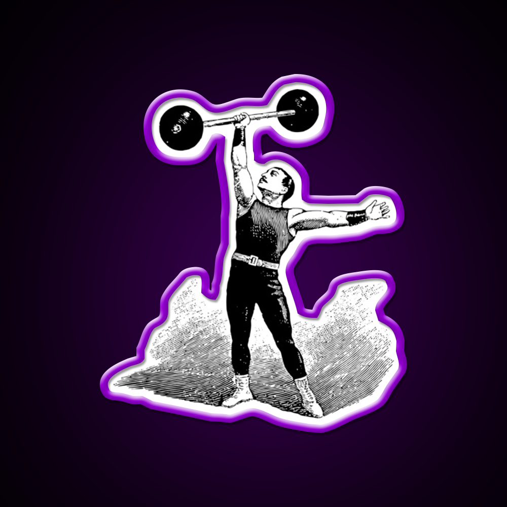 Vintage Weightlifter Gym Fitness Led Neon Sign Rgb Color - LED neon sign view 9