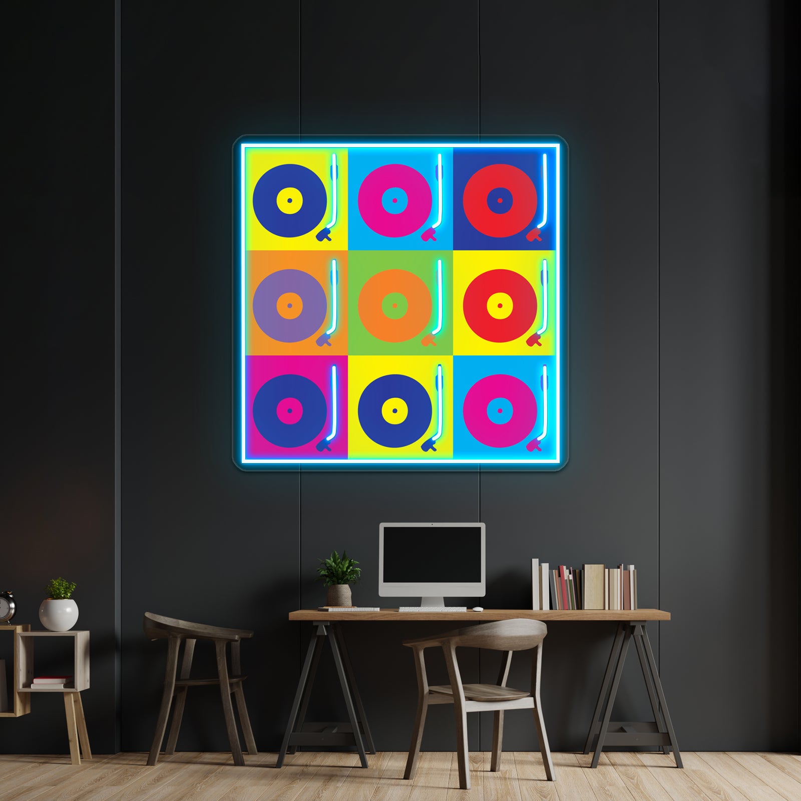 Vinyl Record Player Turntable Pop Artwork Neon Signs Custom | Shineneon