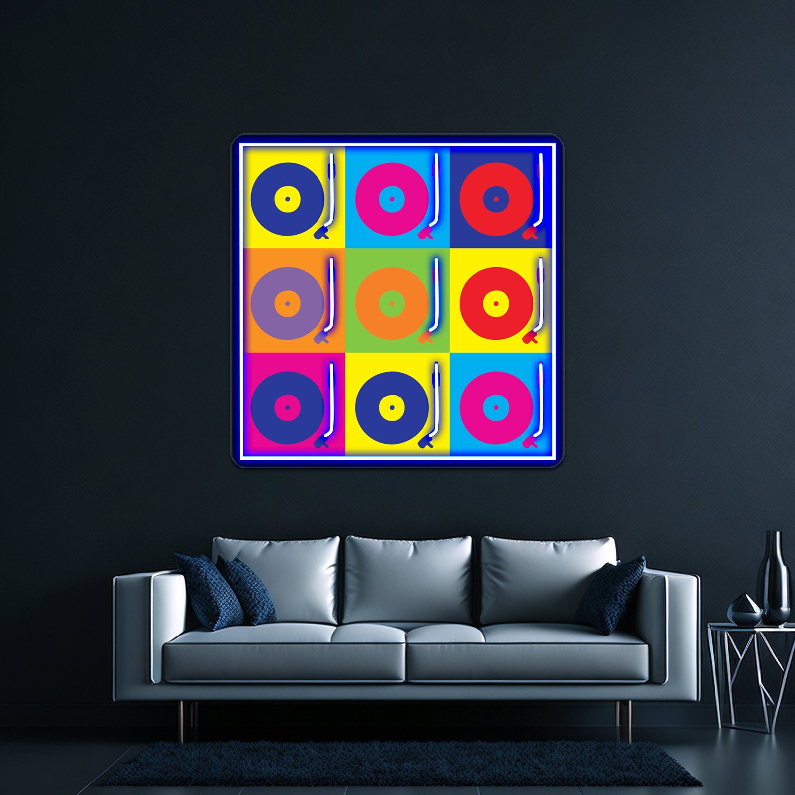 Vinyl Record Player Turntable Pop Artwork Neon Signs Custom | Shineneon