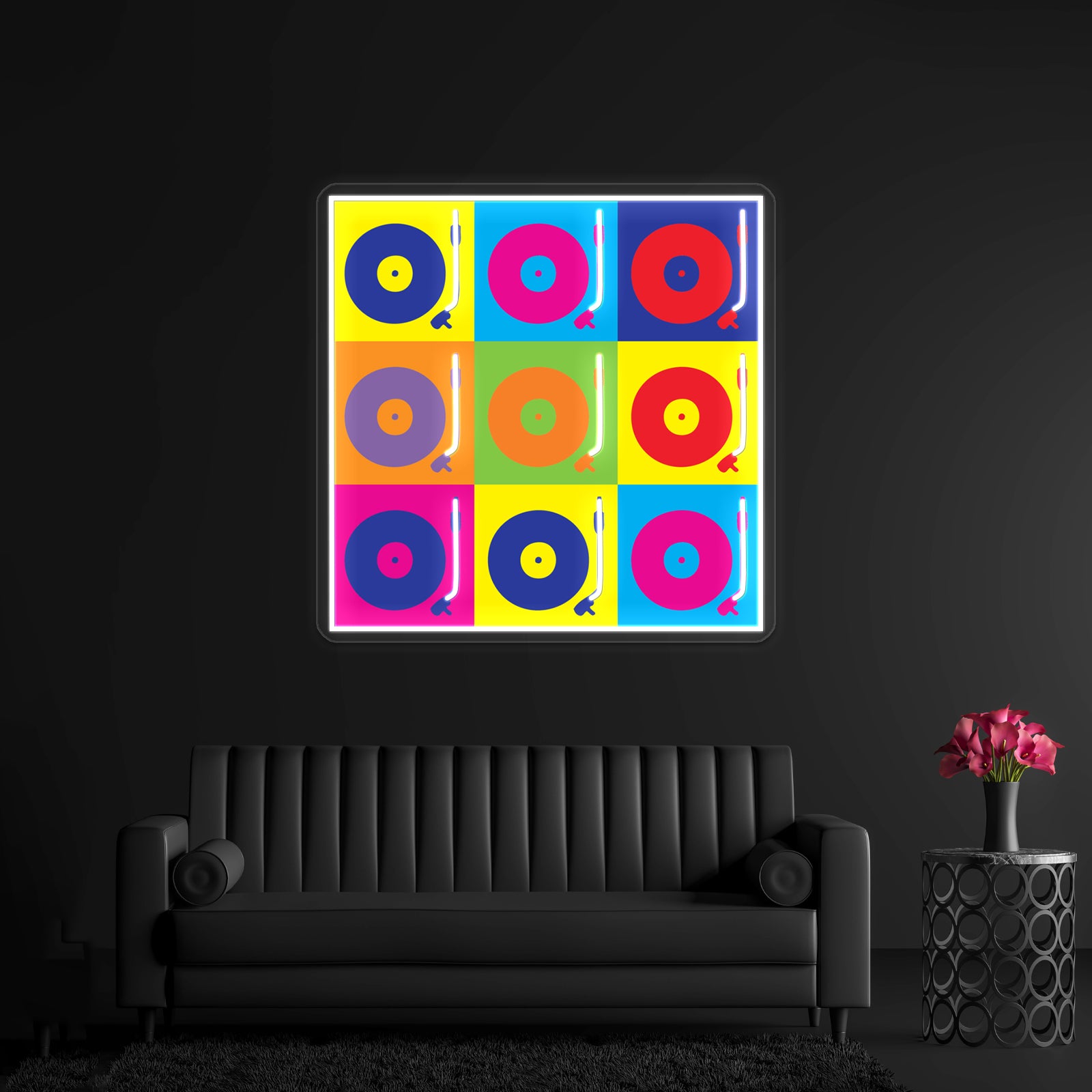 Vinyl Record Player Turntable Pop Artwork Neon Signs Custom | Shineneon