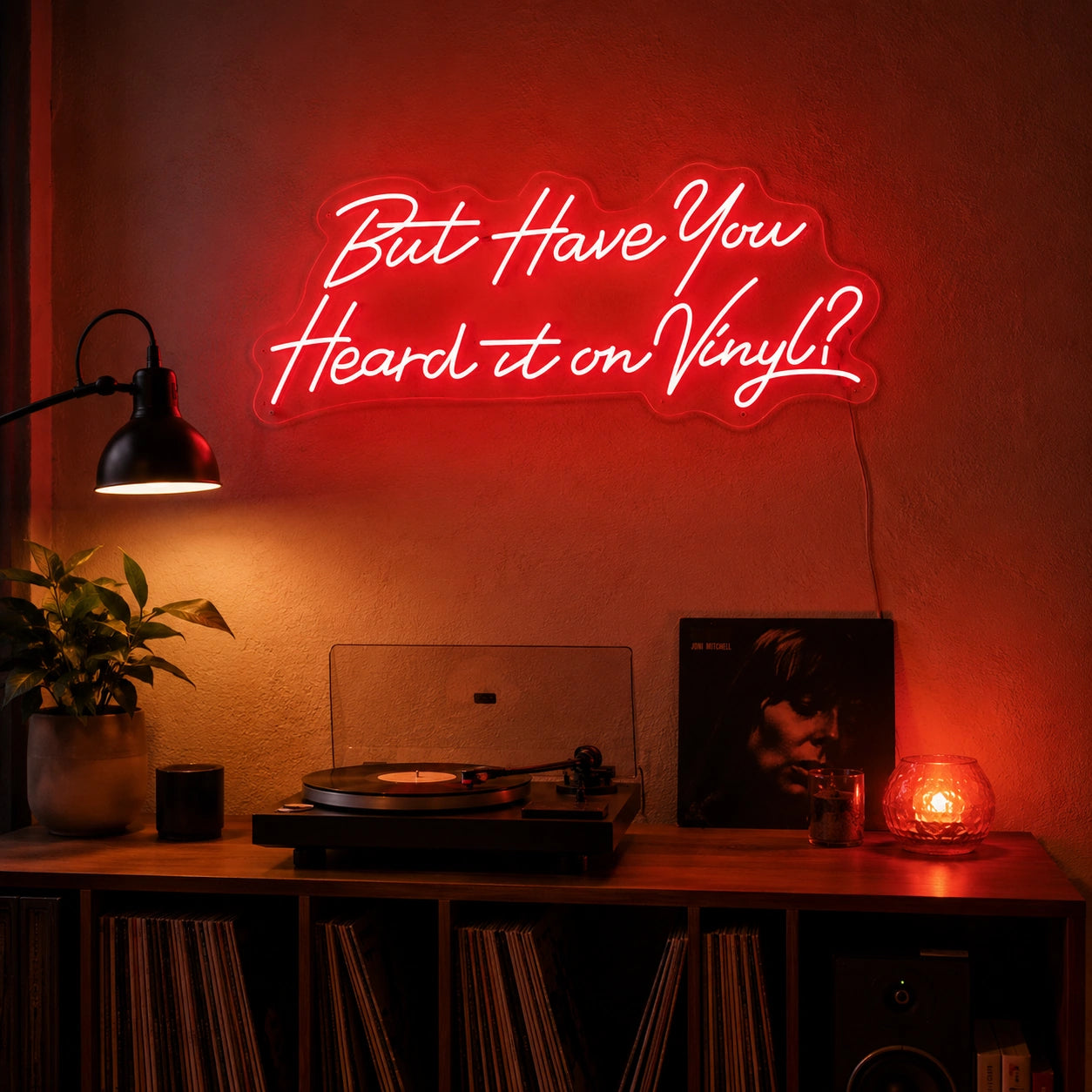 Vinyl Room Quote Neon Sign LED Neon Sign real lifestyle scene