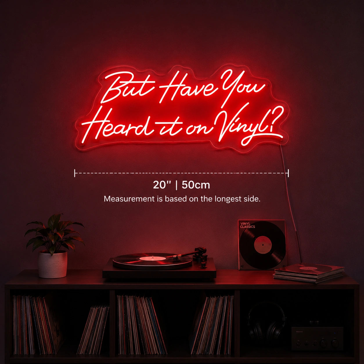 Vinyl Room Quote Neon Sign LED Neon Sign size image