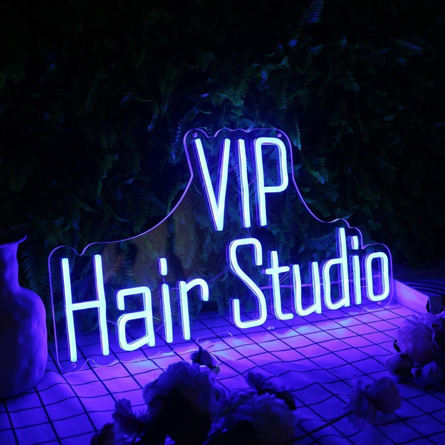 Vip Hair Studio Blue Led Neon Sign | Shineneon