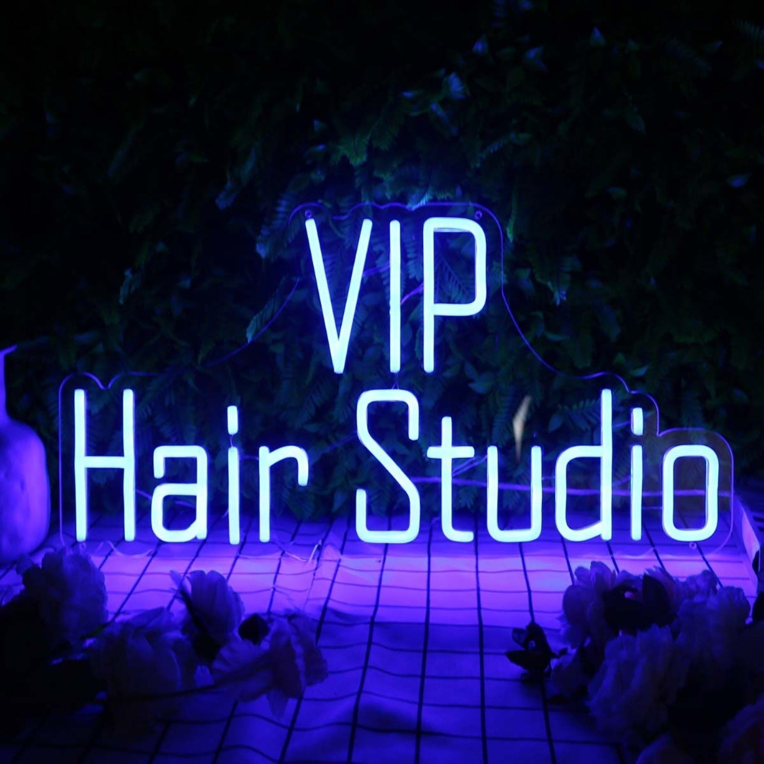 Vip Hair Studio Blue Led Neon Sign - Shineneon