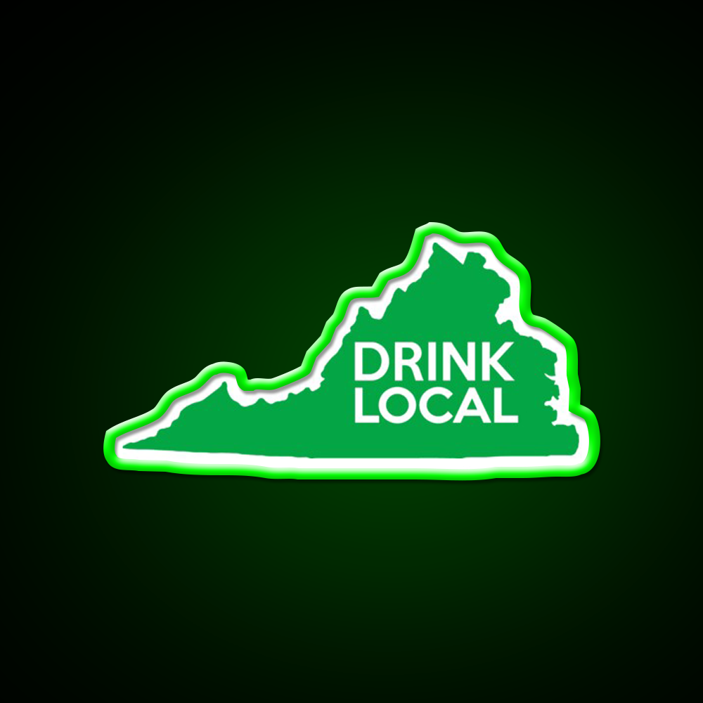 Virginia Drink Local Va Green Beer Bar Decor Led Neon Sign Rgb Color - LED neon sign view 8