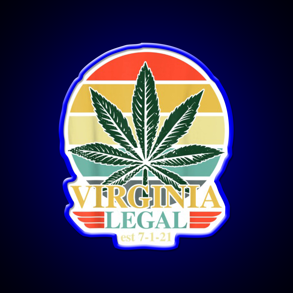 Virginia Legal Medical Stoners Edibles Green Leaf Led Neon Sign Rgb Color - LED neon sign view 5