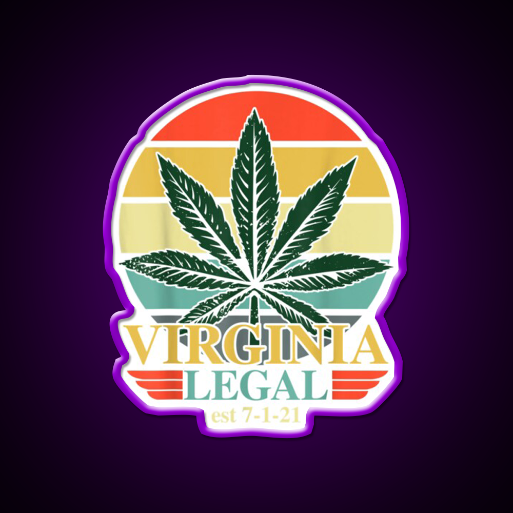 Virginia Legal Medical Stoners Edibles Green Leaf Led Neon Sign Rgb Color - LED neon sign view 9