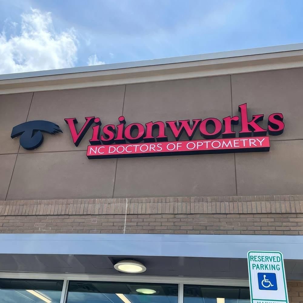 Vision Works With Logo 3D Frontlit Letters Metal Led Sign - Shineneon