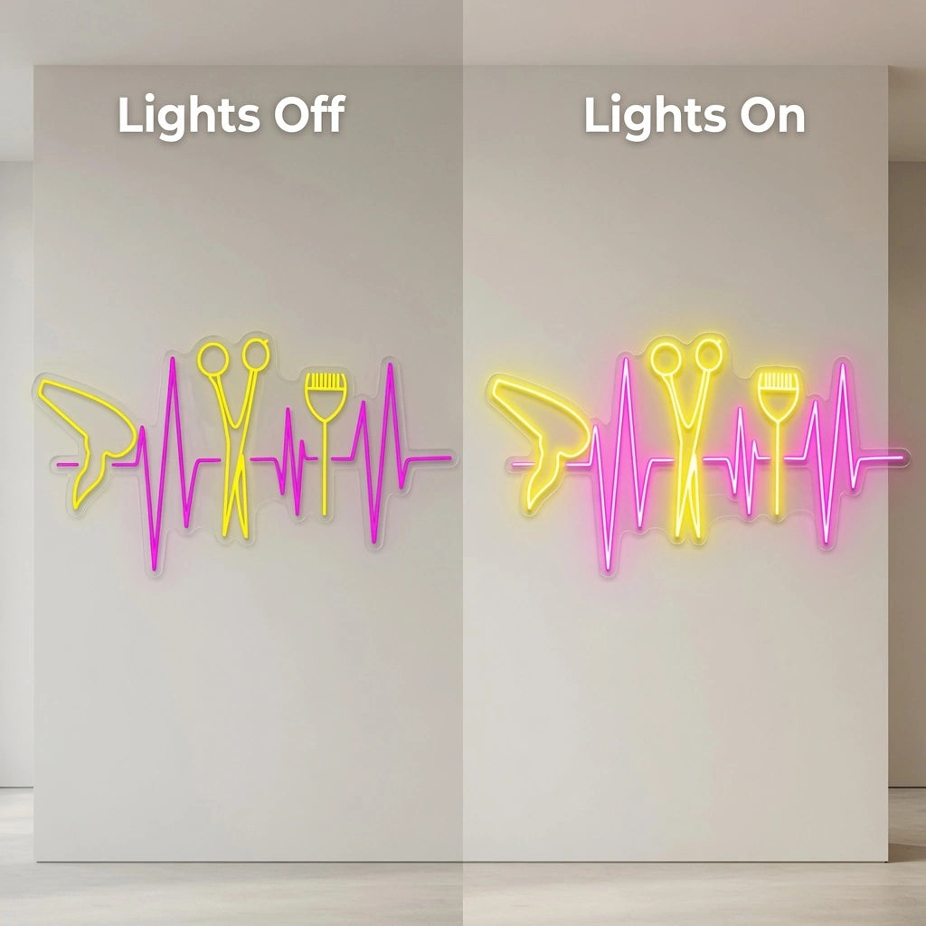 Vitrax LED Neon Sign - 06 Day Night Comparison
