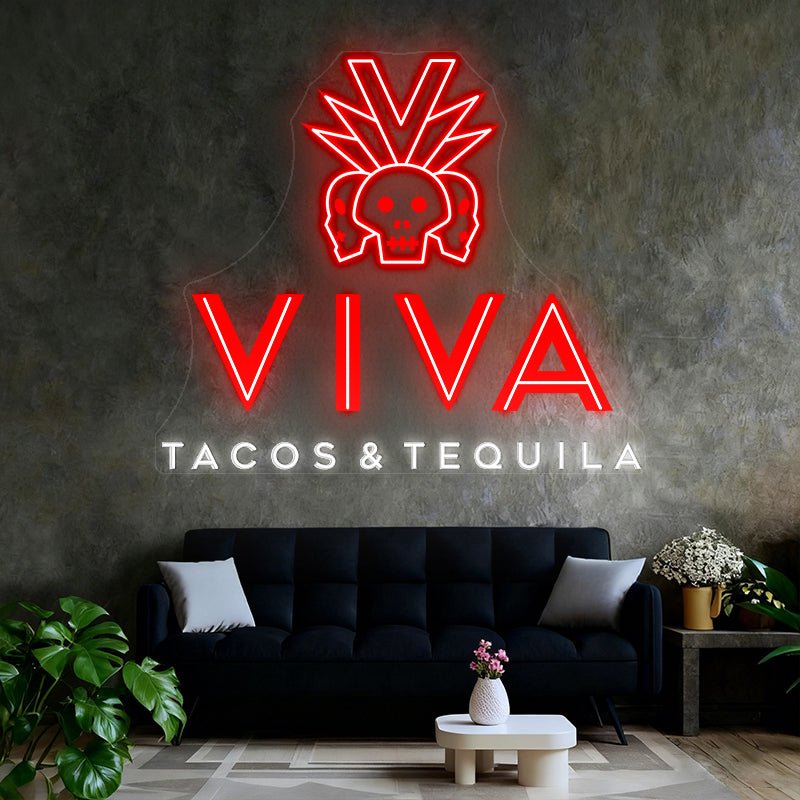 VIVA TACOS & TEQUILA Waterproof Custom Neon Sign - Shineneon