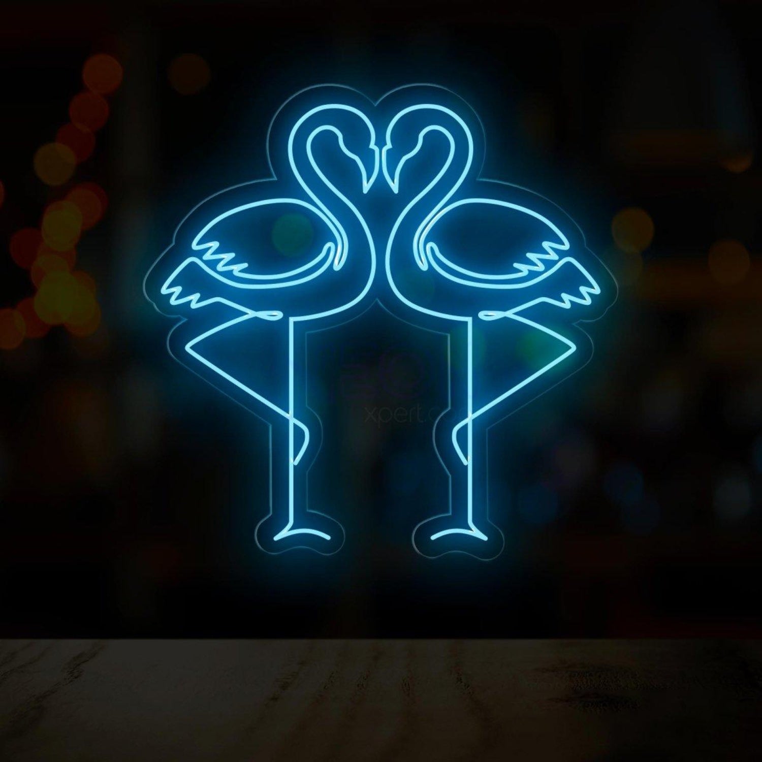 Vivid Purple Flamingo Couple Led Neon Sign For Romantic Indoor Decor | Shineneon