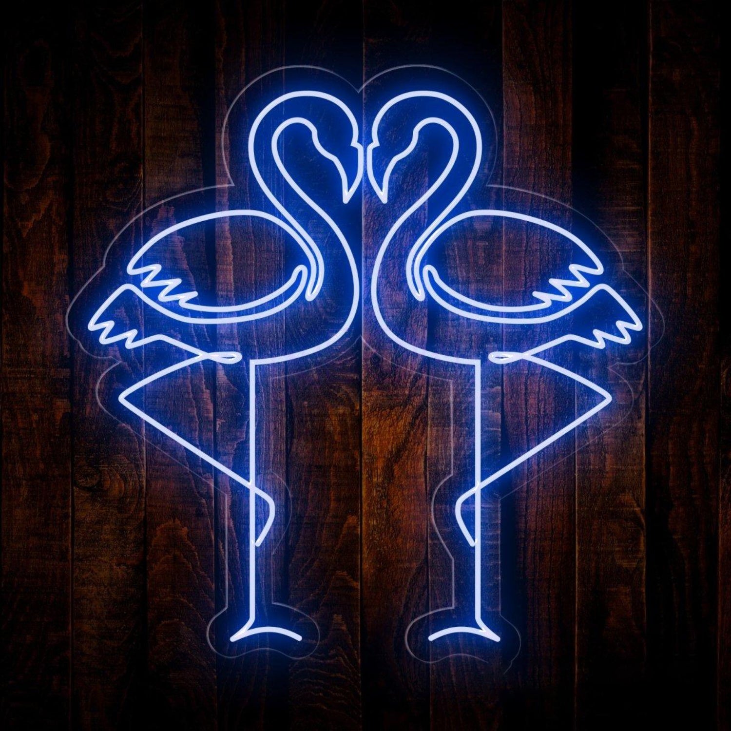 Vivid Purple Flamingo Couple Led Neon Sign For Romantic Indoor Decor | Shineneon