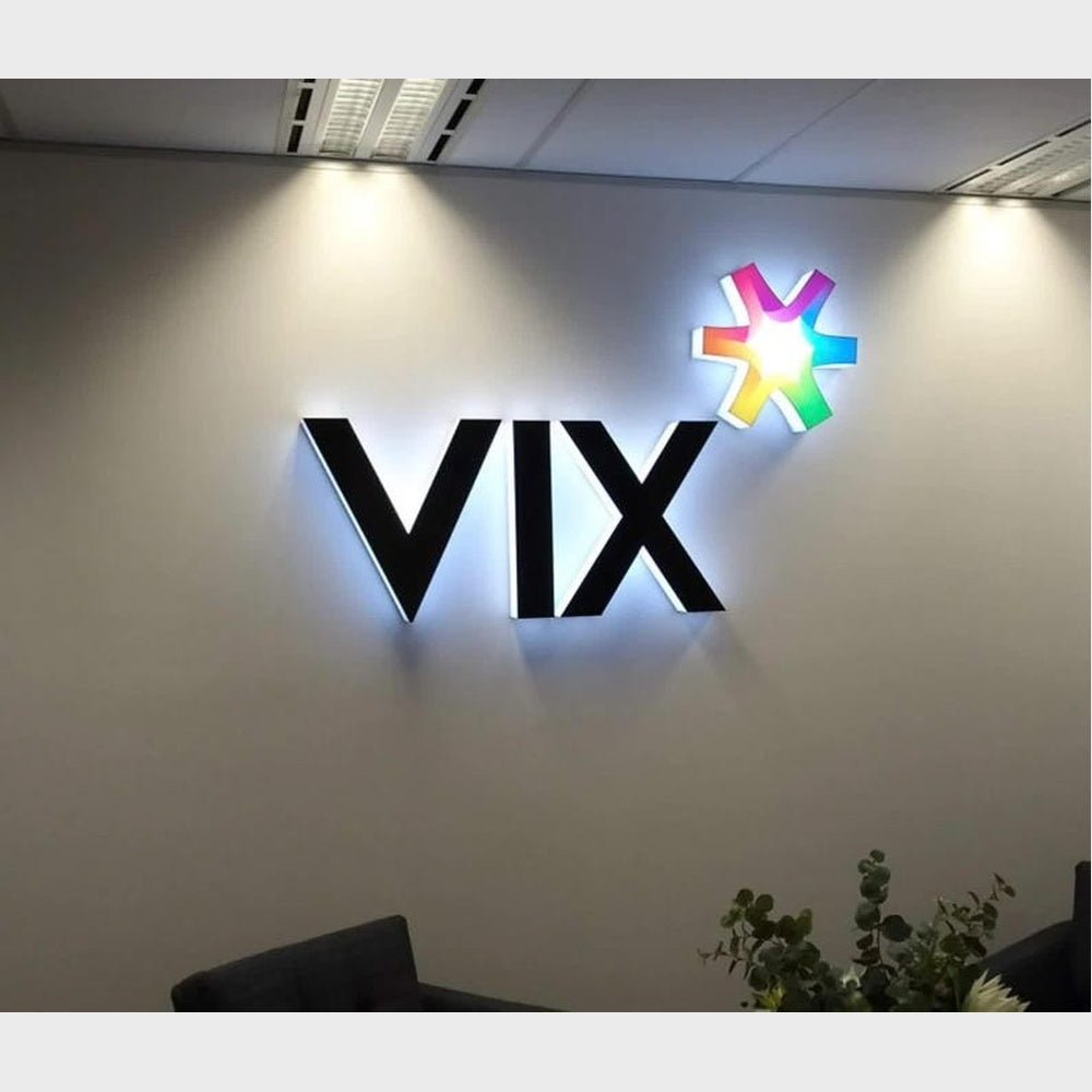 Vix Logo 3D Backlit Channel Letters Led Light Sign