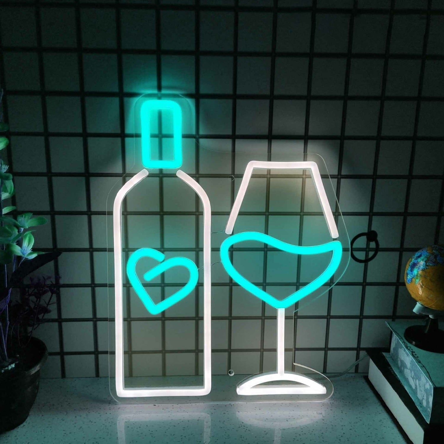 Vodka Bottle And Glass Combo Bar Led Neon Sign | Shineneon