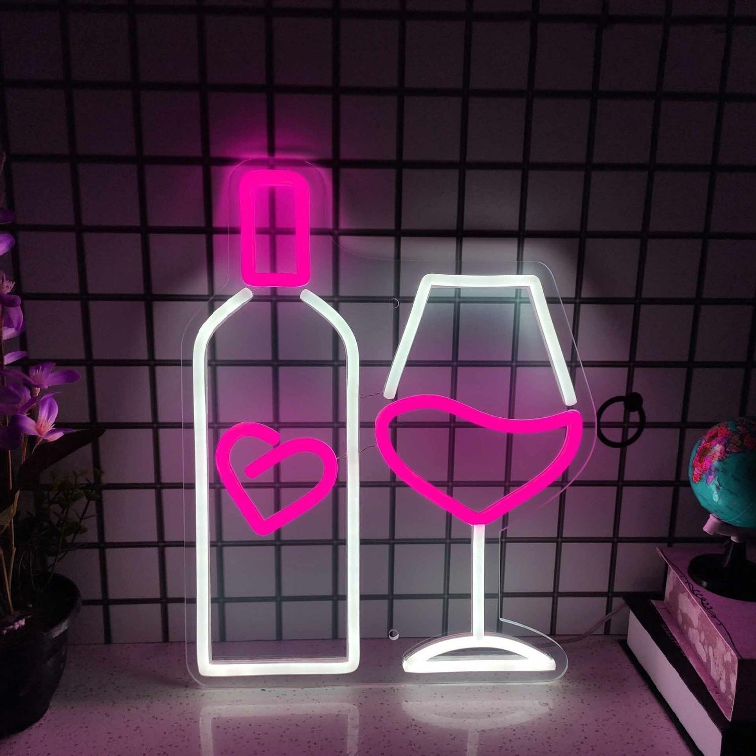 Vodka Bottle And Glass Combo Bar Led Neon Sign | Shineneon