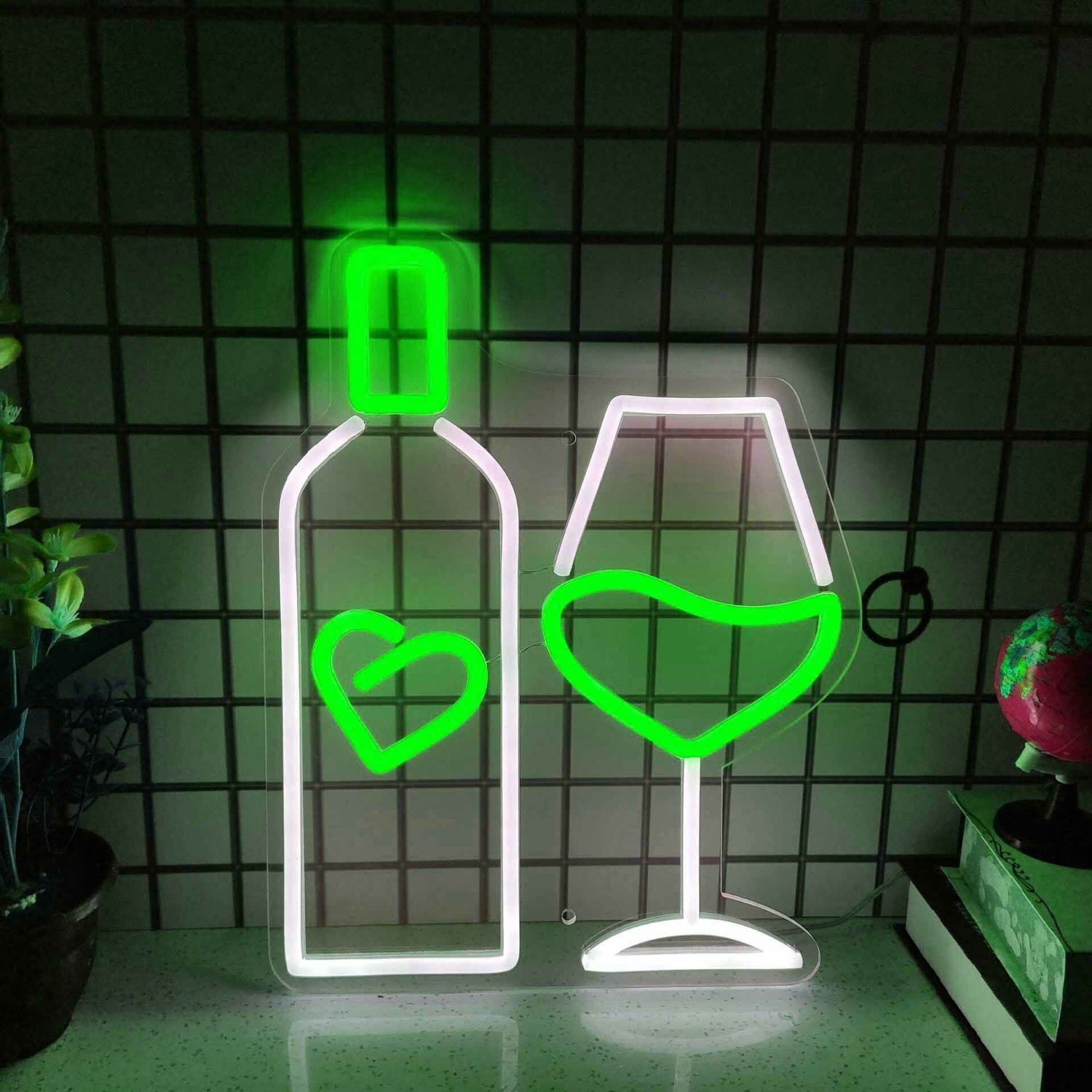 Vodka Bottle And Glass Combo Bar Led Neon Sign | Shineneon