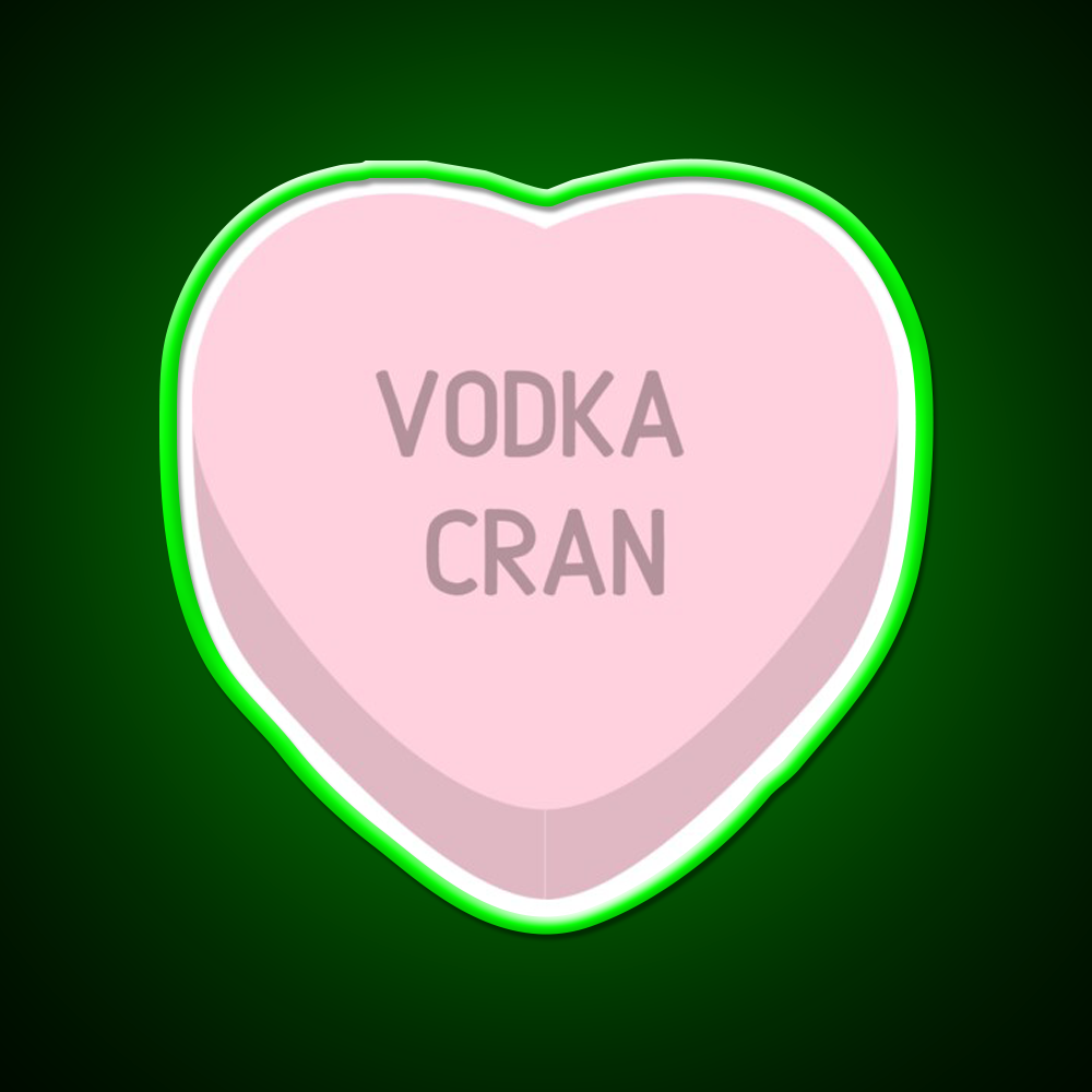 Vodka Cran Candy Heart Cocktail Bar Decor Led Neon Sign Rgb Color - LED neon sign view 8