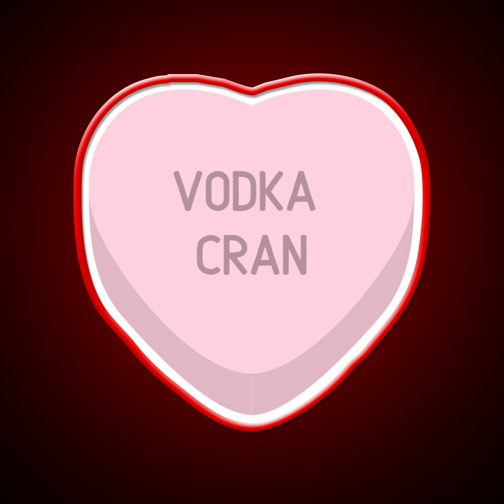 Vodka Cran Candy Heart Cocktail Bar Decor Led Neon Sign Rgb Color - LED neon sign view 10