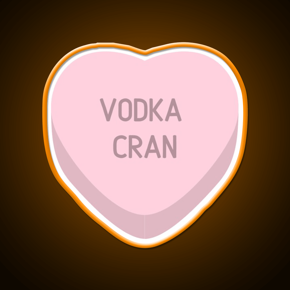 Vodka Cran Candy Heart Cocktail Bar Decor Led Neon Sign Rgb Color - Shineneon