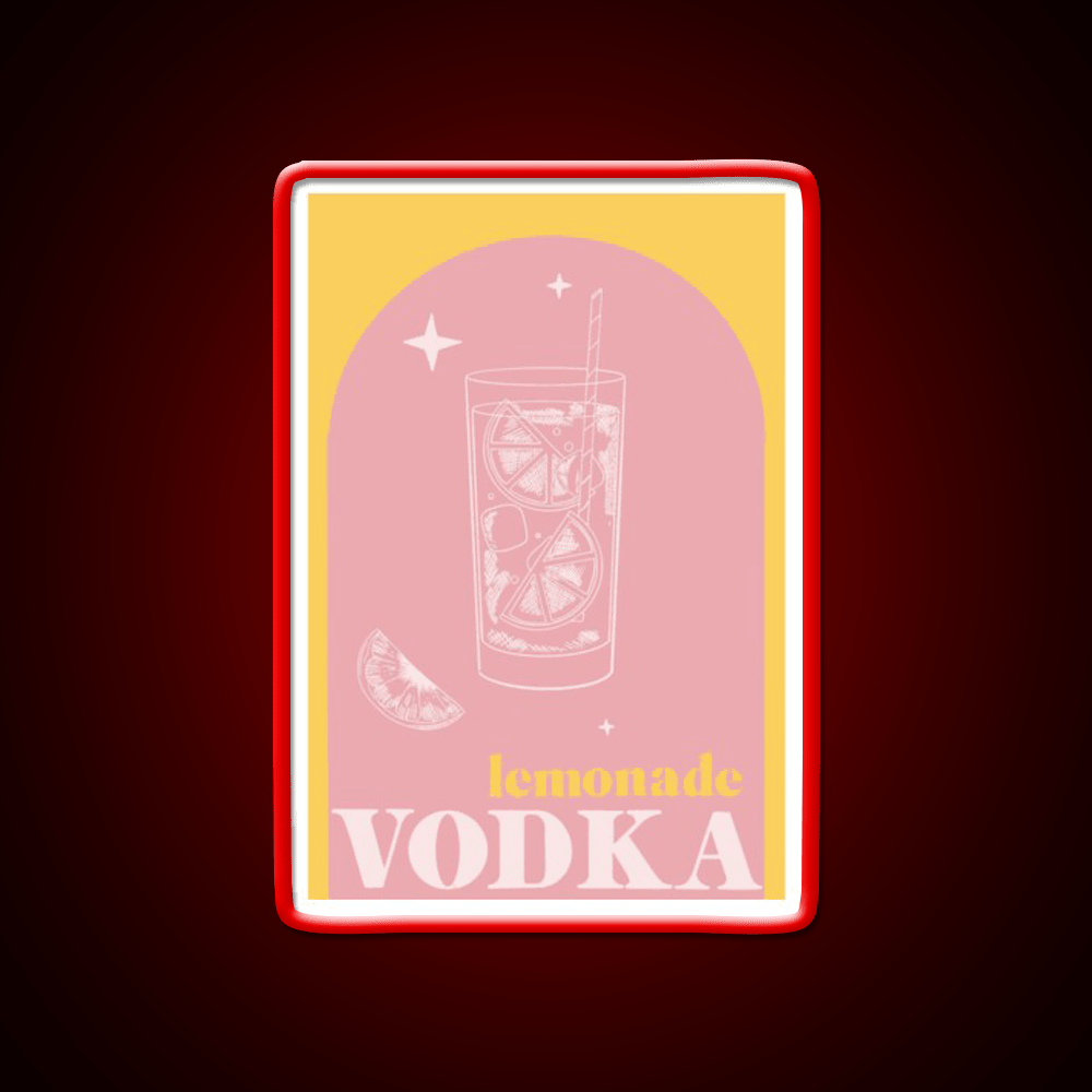 Vodka Lemonade Cocktail Bar Decor Led Neon Sign Rgb Color - Shineneon