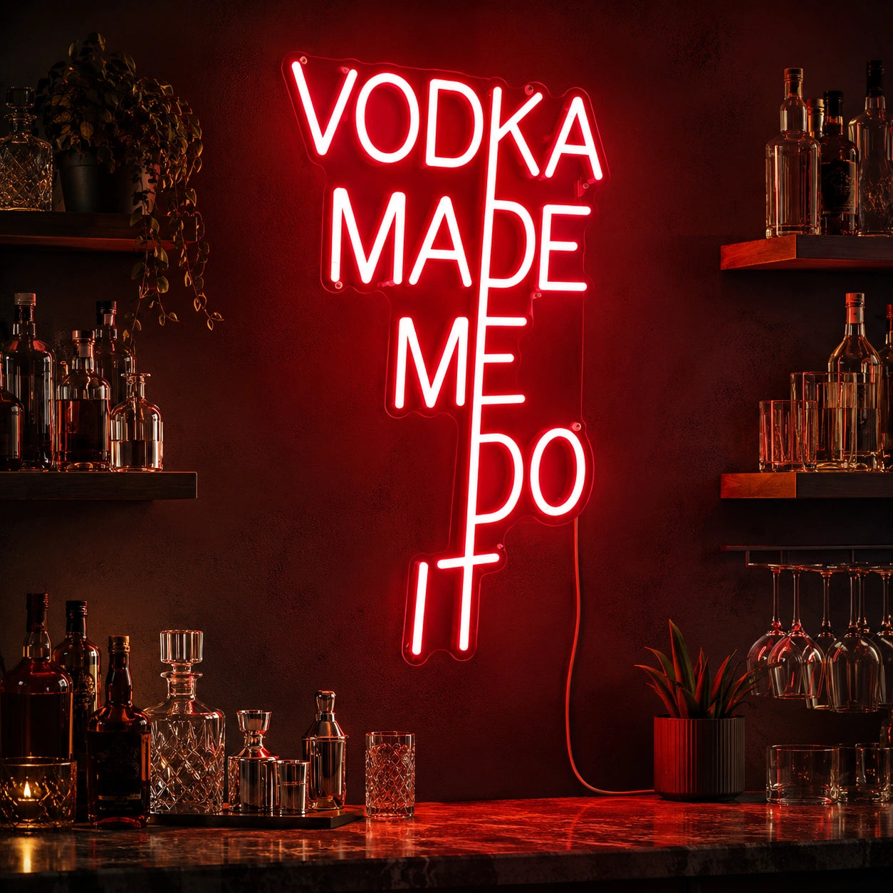Vodka Made Me Do It Neon Sign LED Neon Sign high-converting product image