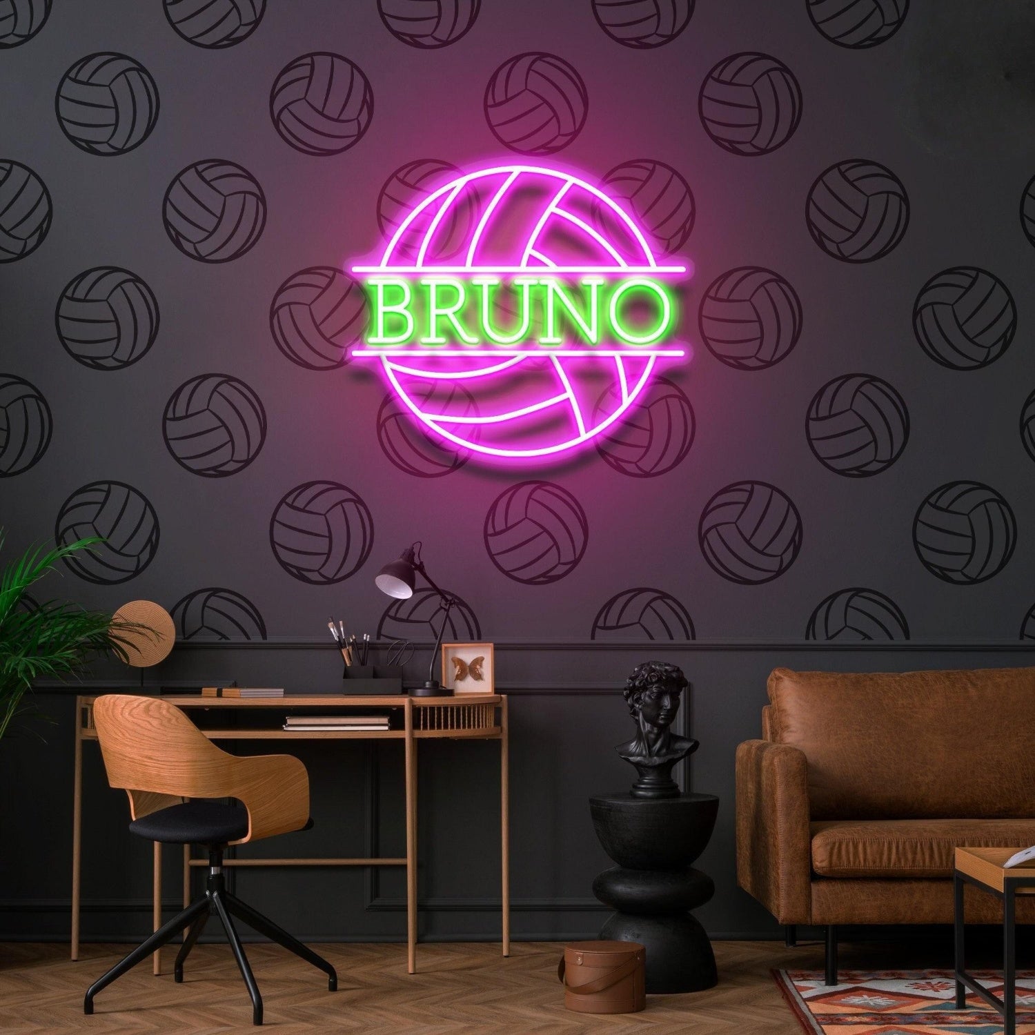 Volleyball Led Neon Sign With Your Lovely Kids Name | Shineneon