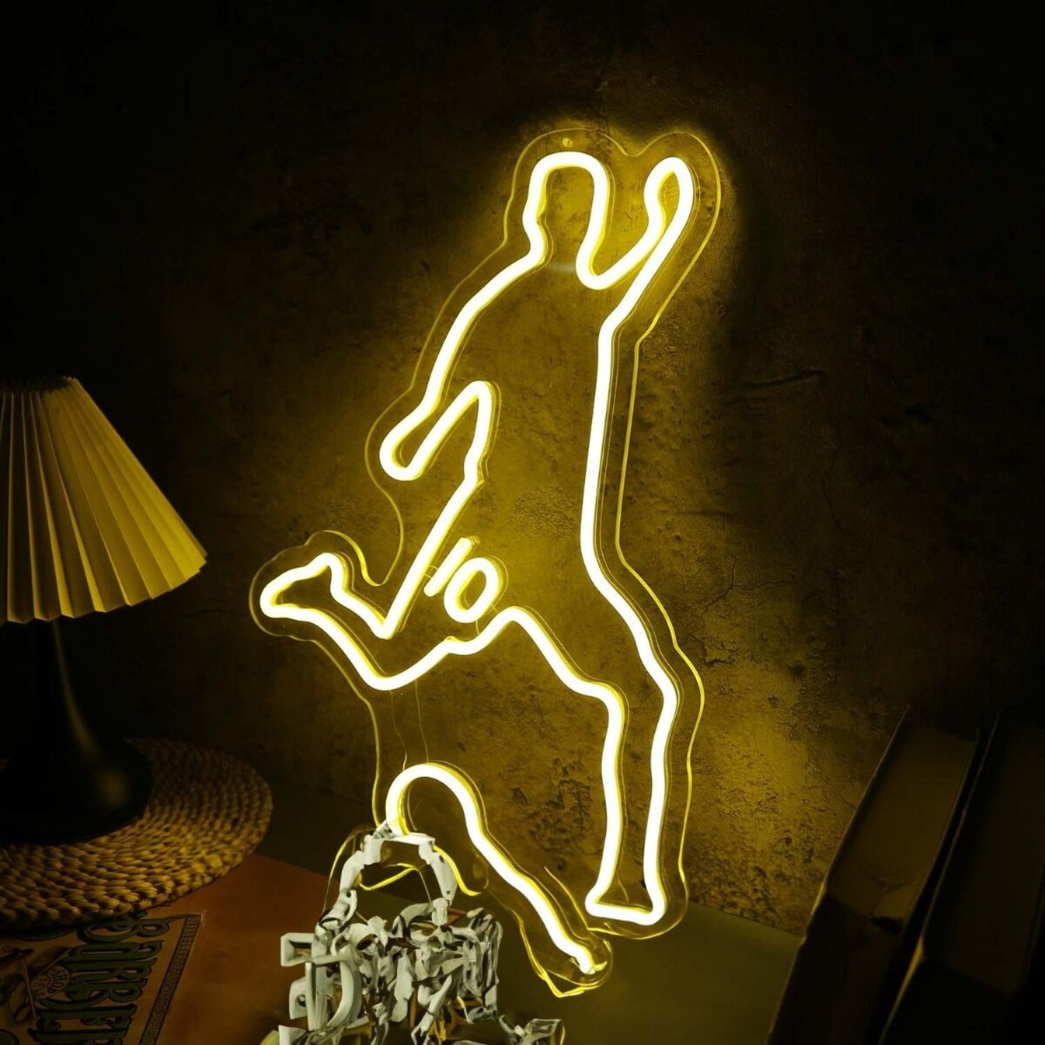 Volleying Soccer Yellow Led Neon Sign - Shineneon