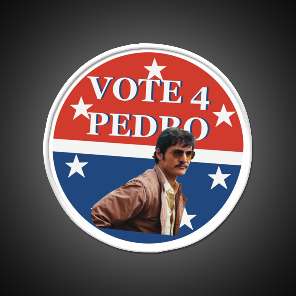 Vote 4 Narcos Pedro Whiskey Drink Bar Led Neon Sign Rgb Color