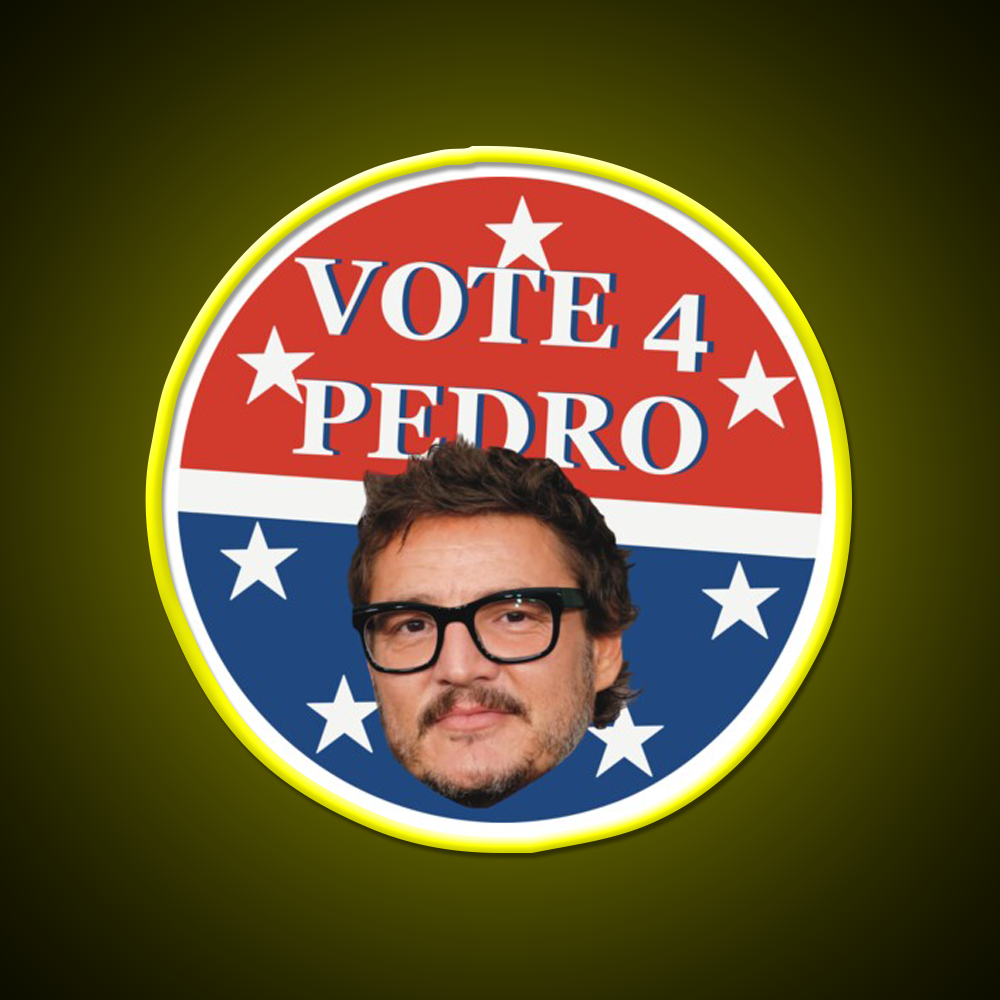 Vote 4 Pedro Whiskey Drink Bar Led Neon Sign Rgb Color