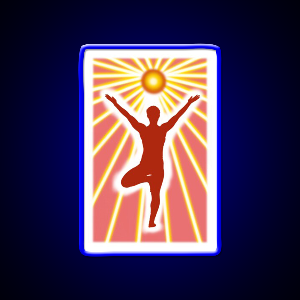 Vrikshasana Tree Yoga Pose Yoga Led Neon Sign For Wellness Space Rgb Color