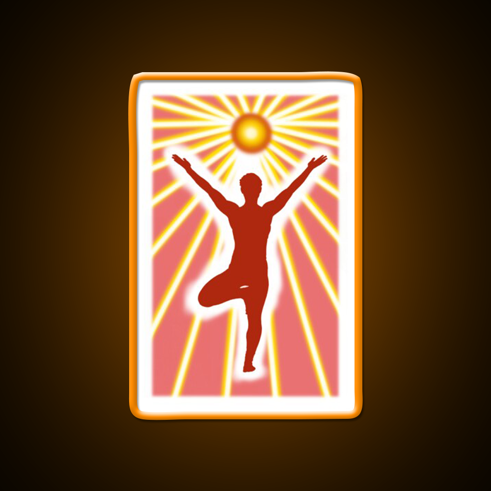 Vrikshasana Tree Yoga Pose Yoga Led Neon Sign For Wellness Space Rgb Color