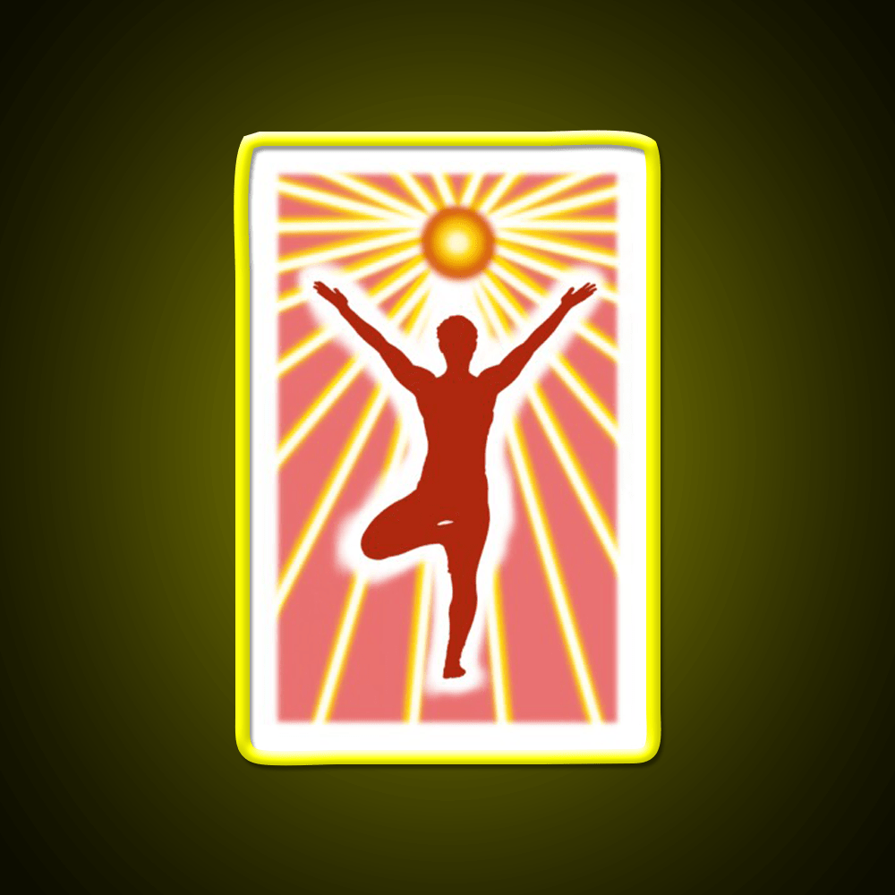 Vrikshasana Tree Yoga Pose Yoga Led Neon Sign For Wellness Space Rgb Color - Shineneon