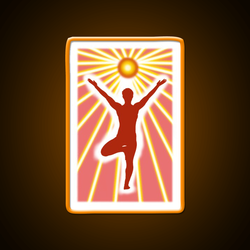 Vrikshasana Tree Yoga Pose Yoga Led Neon Sign For Wellness Space Rgb Color - Shineneon