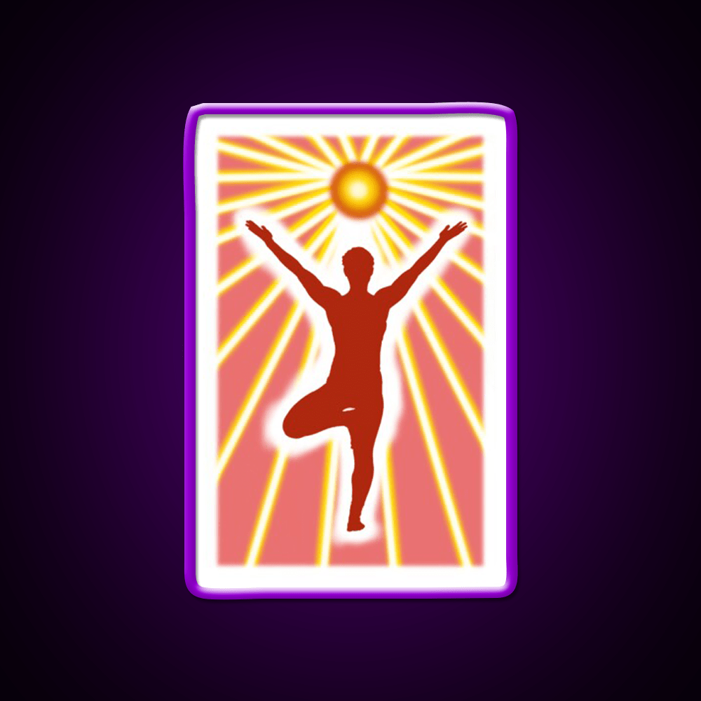 Vrikshasana Tree Yoga Pose Yoga Led Neon Sign For Wellness Space Rgb Color - Shineneon