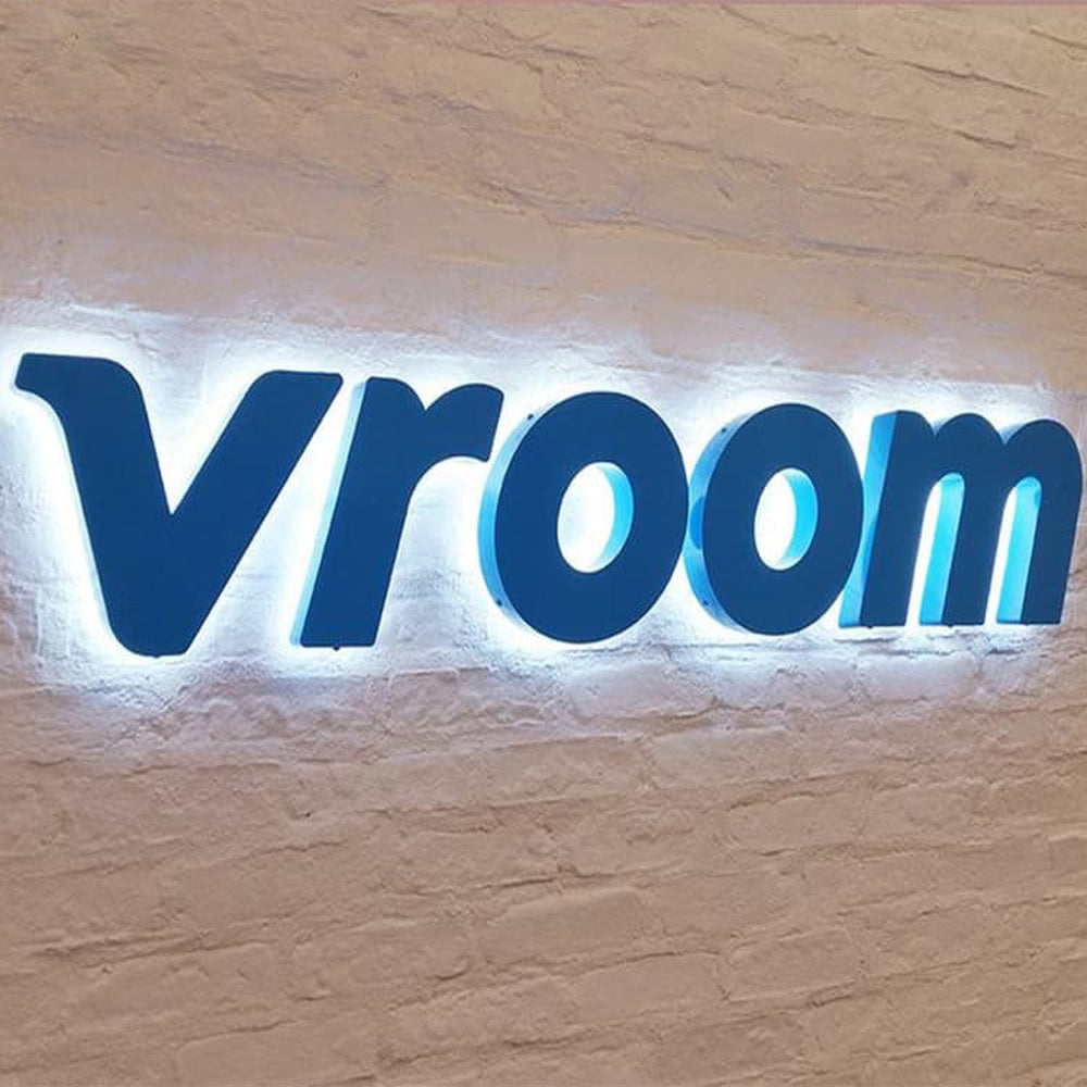 Vroom 3D Backlit Channel Letters Led Light Sign
