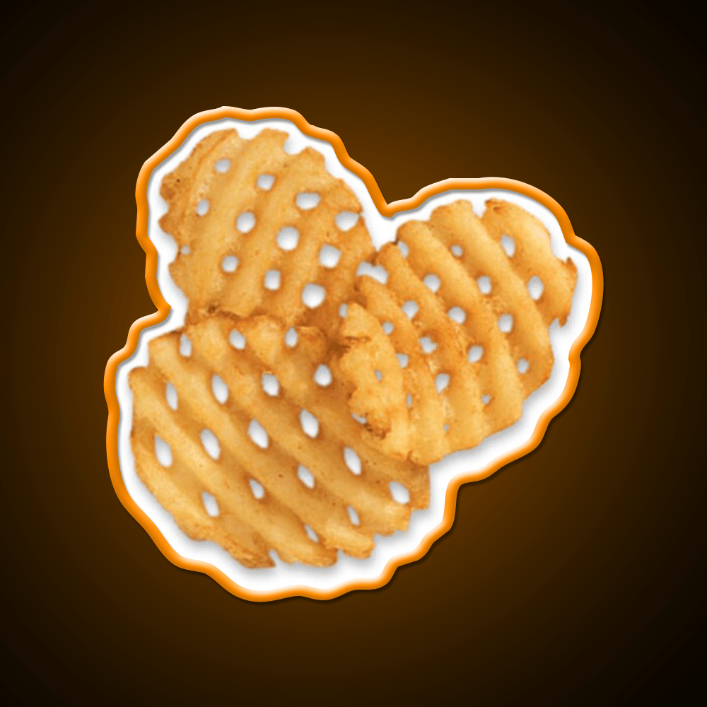 Waffle Fries Snack Food Led Neon Sign Rgb Color - Shineneon