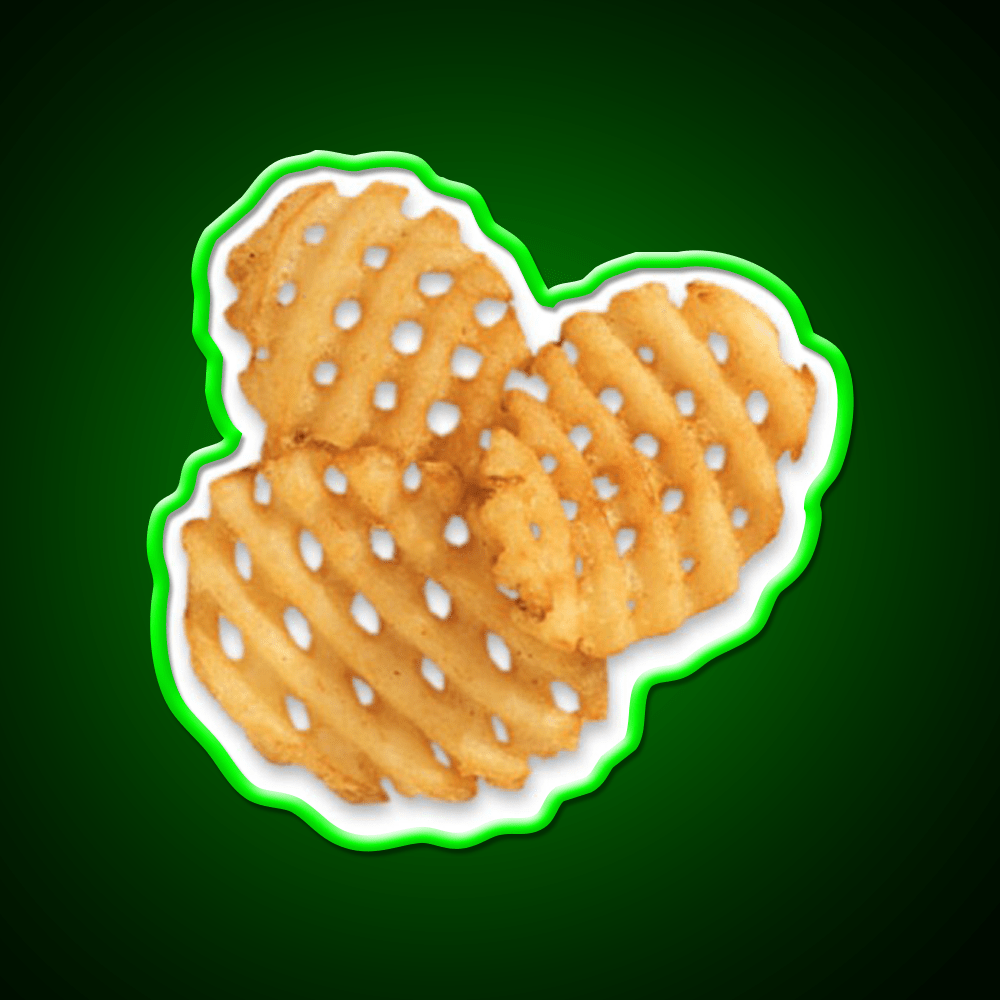 Waffle Fries Snack Food Led Neon Sign Rgb Color - Shineneon