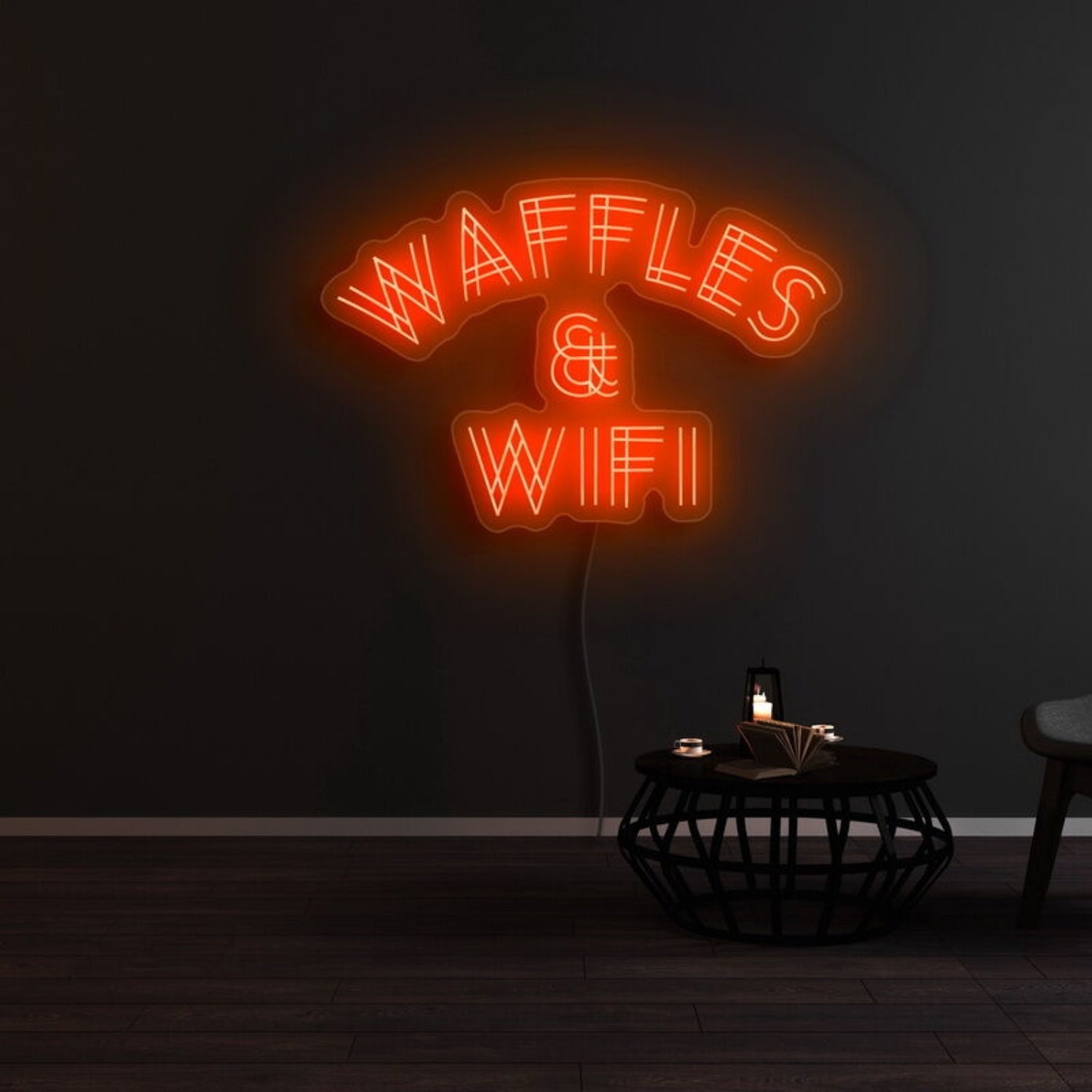 Waffles And Wifi Led Neon Sign - Shineneon