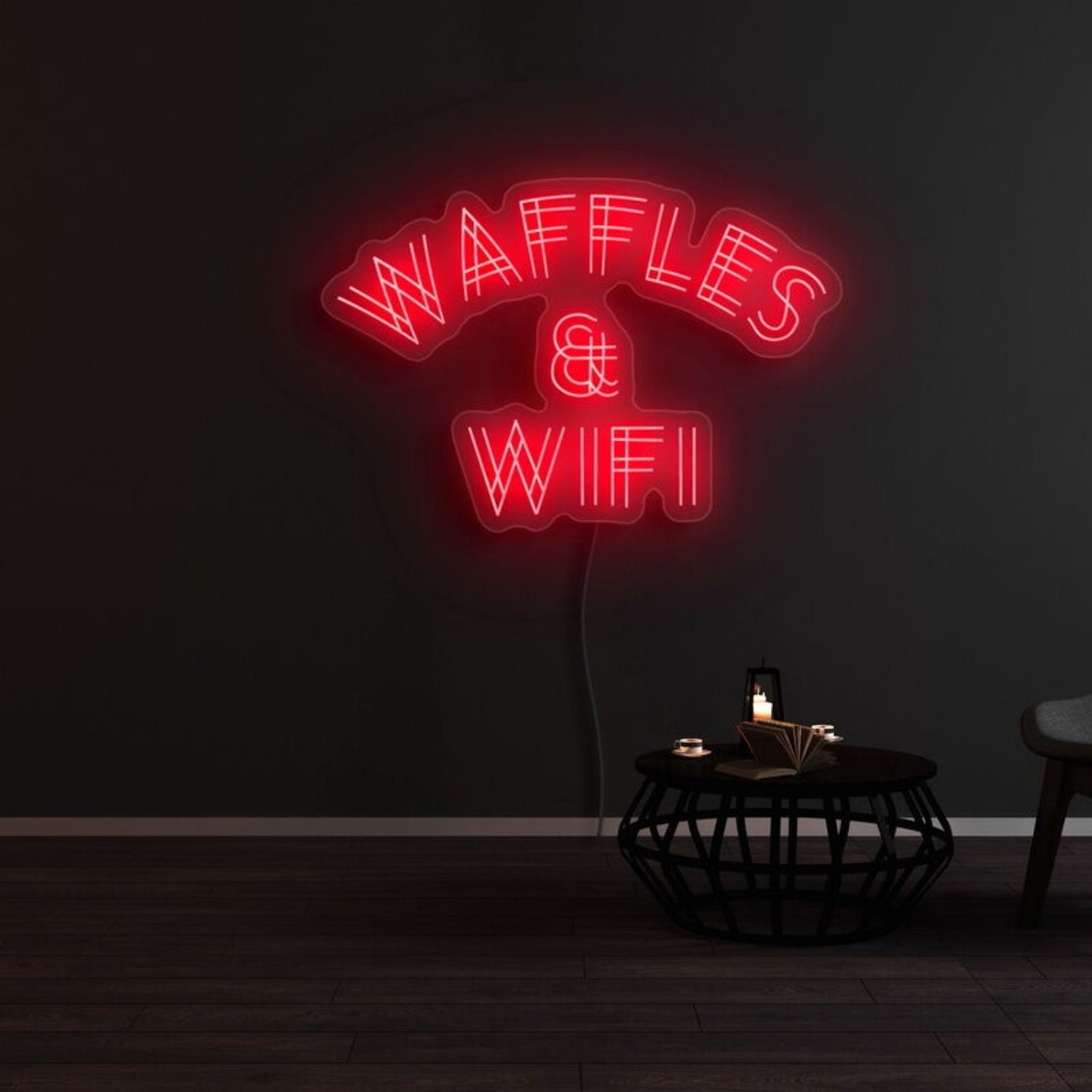 Waffles And Wifi Led Neon Sign - Shineneon