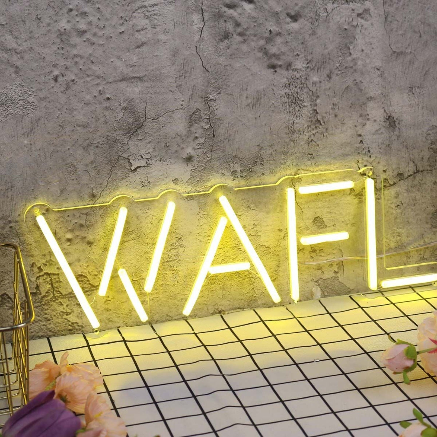 Wafl Yellow Led Neon Sign Wall Art - Shineneon